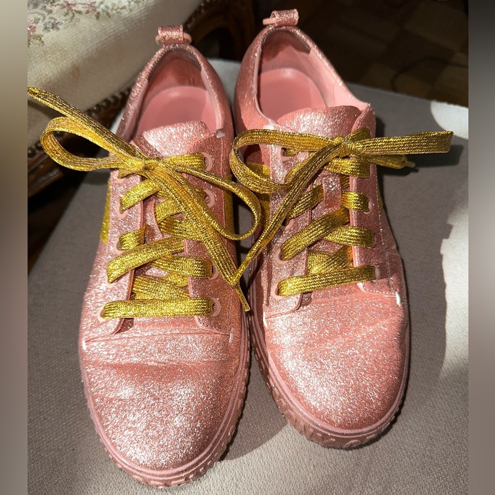 Opening Ceremony pink glitter sneakers